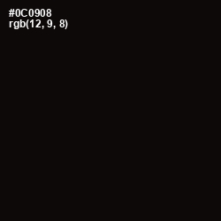 #0C0908 - Cod Gray Color Image