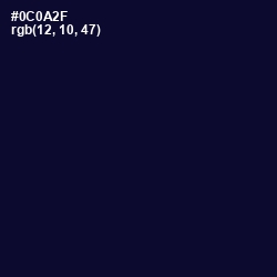 #0C0A2F - Black Rock Color Image