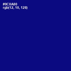 #0C0A80 - Navy Blue Color Image