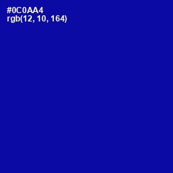 #0C0AA4 - Ultramarine Color Image