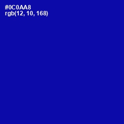 #0C0AA8 - Ultramarine Color Image