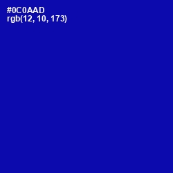 #0C0AAD - Ultramarine Color Image