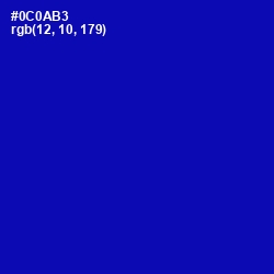#0C0AB3 - Ultramarine Color Image