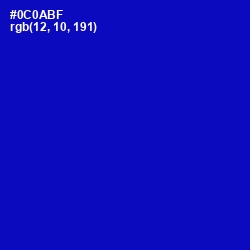 #0C0ABF - International Klein Blue Color Image