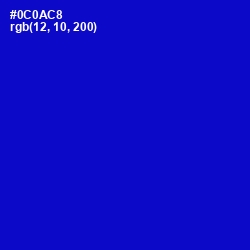 #0C0AC8 - Dark Blue Color Image