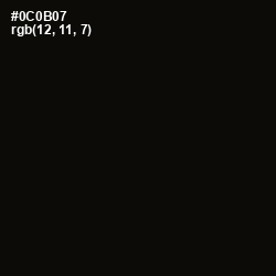 #0C0B07 - Cod Gray Color Image