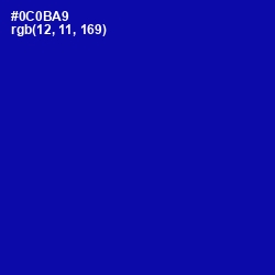 #0C0BA9 - Ultramarine Color Image