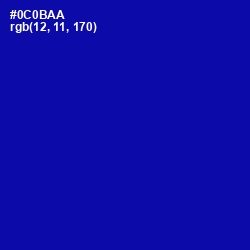 #0C0BAA - Ultramarine Color Image