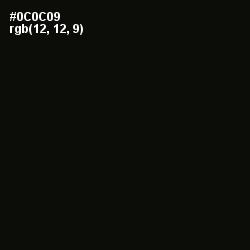 #0C0C09 - Cod Gray Color Image