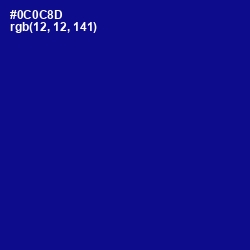 #0C0C8D - Navy Blue Color Image