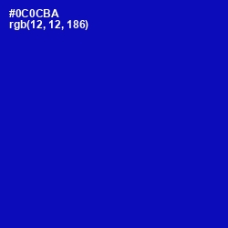 #0C0CBA - International Klein Blue Color Image