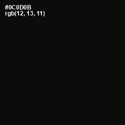 #0C0D0B - Cod Gray Color Image
