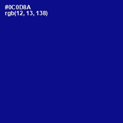 #0C0D8A - Navy Blue Color Image