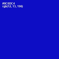 #0C0DC4 - Dark Blue Color Image