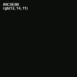 #0C0E0B - Cod Gray Color Image