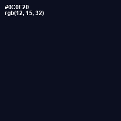 #0C0F20 - Black Pearl Color Image