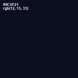 #0C0F21 - Black Pearl Color Image