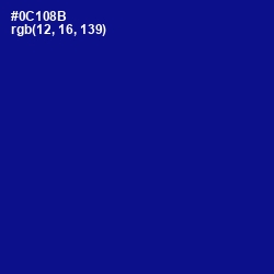 #0C108B - Ultramarine Color Image