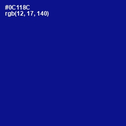 #0C118C - Ultramarine Color Image