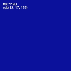 #0C119B - Ultramarine Color Image