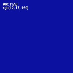 #0C11A0 - Ultramarine Color Image