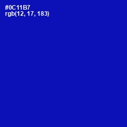 #0C11B7 - International Klein Blue Color Image