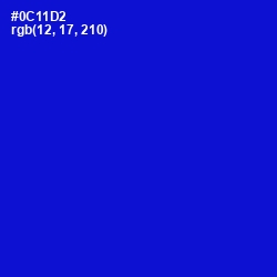 #0C11D2 - Dark Blue Color Image