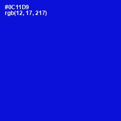 #0C11D9 - Dark Blue Color Image