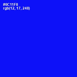 #0C11F8 - Blue Color Image