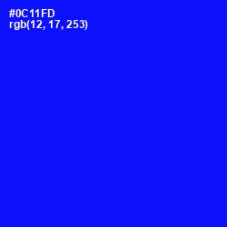 #0C11FD - Blue Color Image