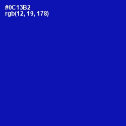 #0C13B2 - International Klein Blue Color Image