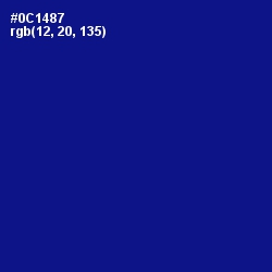 #0C1487 - Ultramarine Color Image