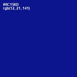 #0C158D - Ultramarine Color Image