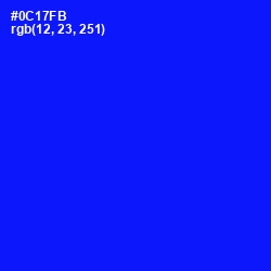 #0C17FB - Blue Color Image