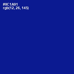 #0C1A91 - Ultramarine Color Image