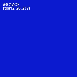 #0C1ACF - Dark Blue Color Image