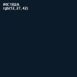 #0C1B2A - Black Pearl Color Image