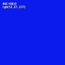 #0C1BED - Blue Color Image