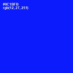 #0C1BFB - Blue Color Image