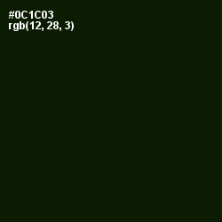 #0C1C03 - Black Forest Color Image
