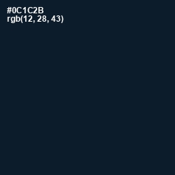#0C1C2B - Black Pearl Color Image