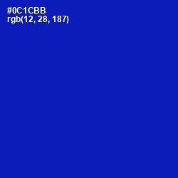 #0C1CBB - International Klein Blue Color Image