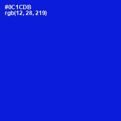 #0C1CDB - Dark Blue Color Image