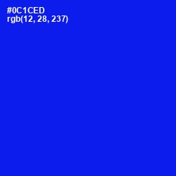 #0C1CED - Blue Color Image