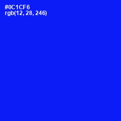 #0C1CF6 - Blue Color Image