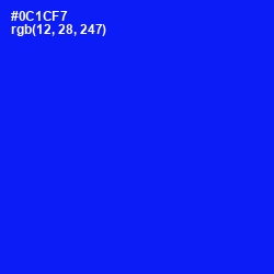 #0C1CF7 - Blue Color Image