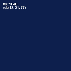 #0C1F4D - Deep Cove Color Image