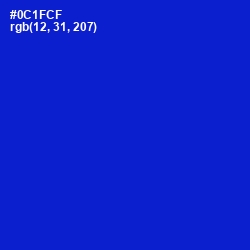 #0C1FCF - Dark Blue Color Image