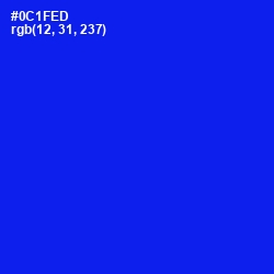 #0C1FED - Blue Color Image