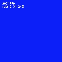 #0C1FF9 - Blue Color Image